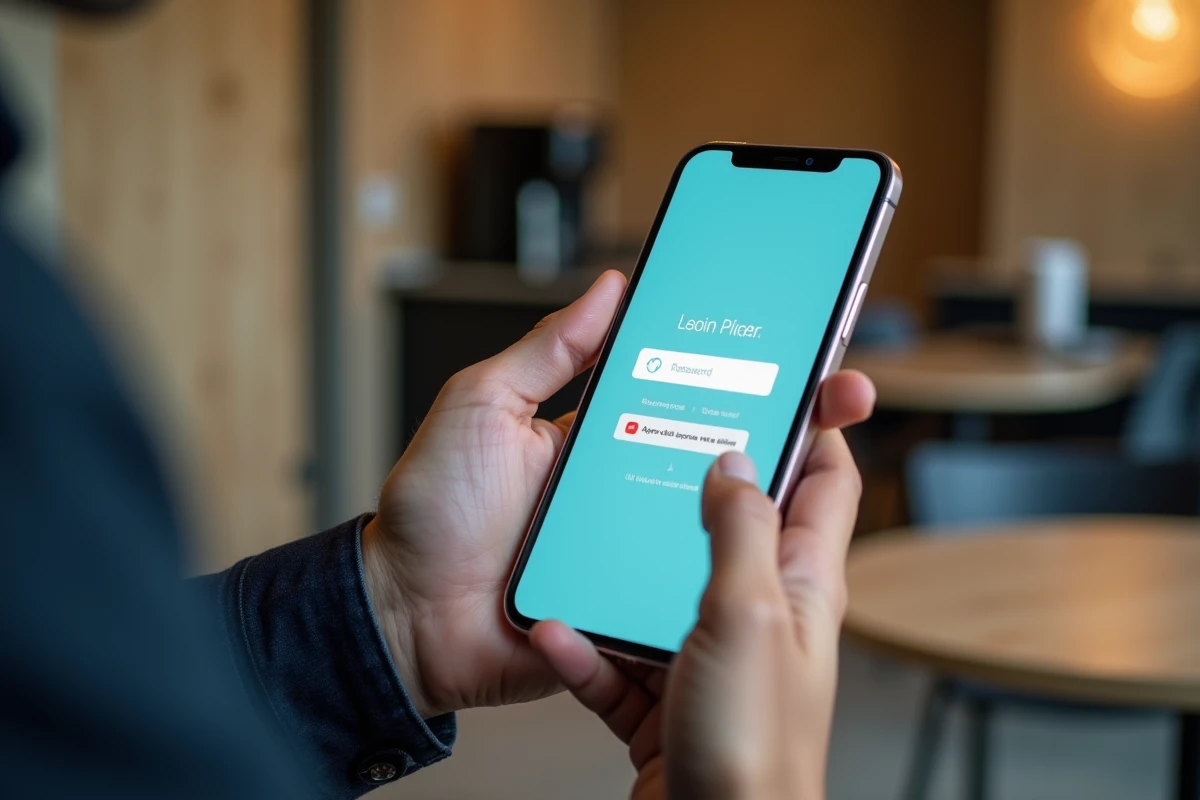 Gros plan sur un smartphone affichant une erreur de connexion à l'espace salarié deskre