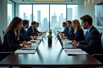 Groupe de professionnels lors d'une réunion en entreprise