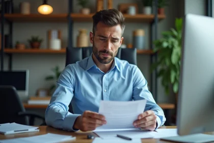 Manager d'entreprise en r&eacute;union dans un bureau moderne